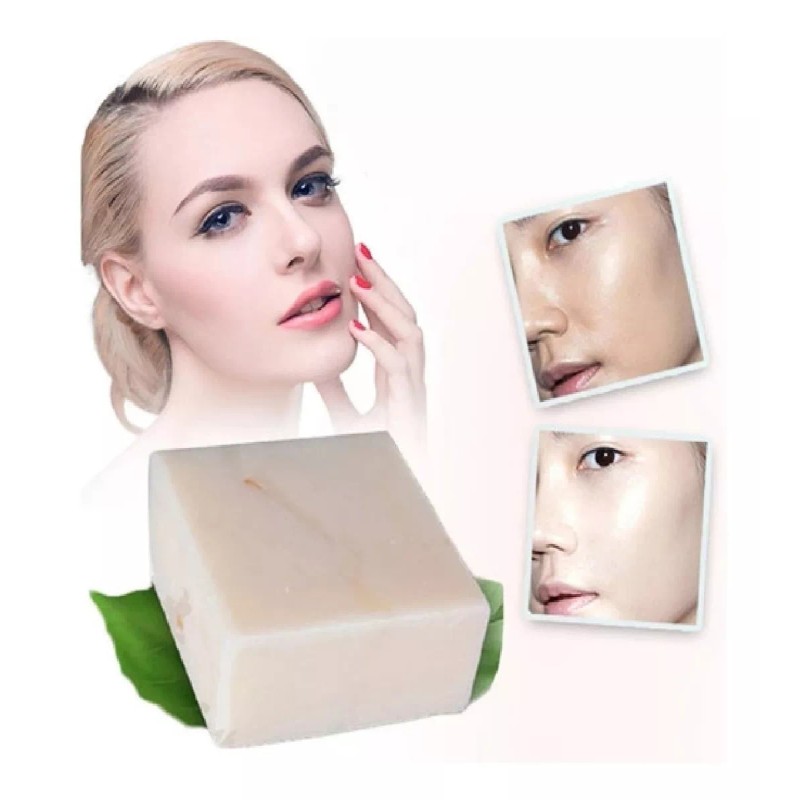 PURPURA1 Jabón De Arroz Aclara Antimanchas + 10 Mascarillas Faciales