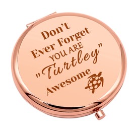 Turtle Gifts for Turtle Lovers Compact Makeup Mirror for Daughter Sister Bestie Sea Turtle Gifts for Women Turtle Lover Gifts Sea Animal Gift Inspirational Birthday Gifts Folding Makeup Mirror