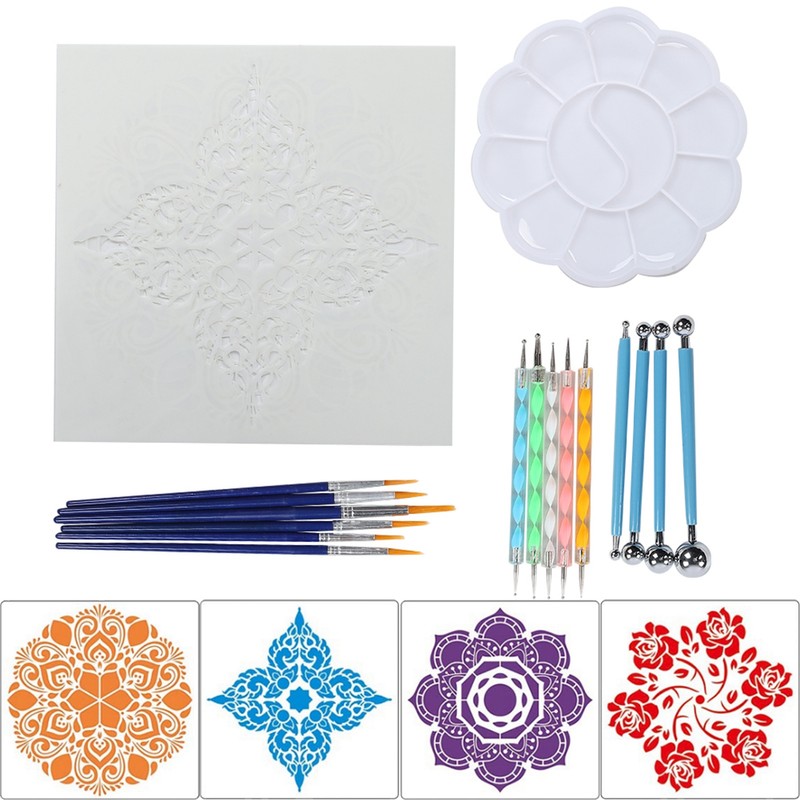 20Pcs Mandala Dotting Stippling Tools for Rock Painting Kit Pen