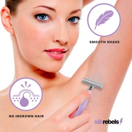 SilkRebels rasoio donna Riutilizzabile per depilazione with 5 tinsel Astra including