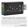 Mercader Digital Tarjeta De Sonido Usb 7.1 Canales Audio 3d