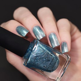 ILNP New Day - Icy Blue Holographic Metallic Nail Polish