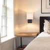 YUBOLE Industrial Wall Sconces Black Bedroom Wall Lamp with Khaki
