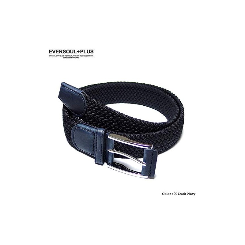 EVERSOUL Mesh Belt, 10 Colors, Stretchable, Elastic Belt, Braid, Business,