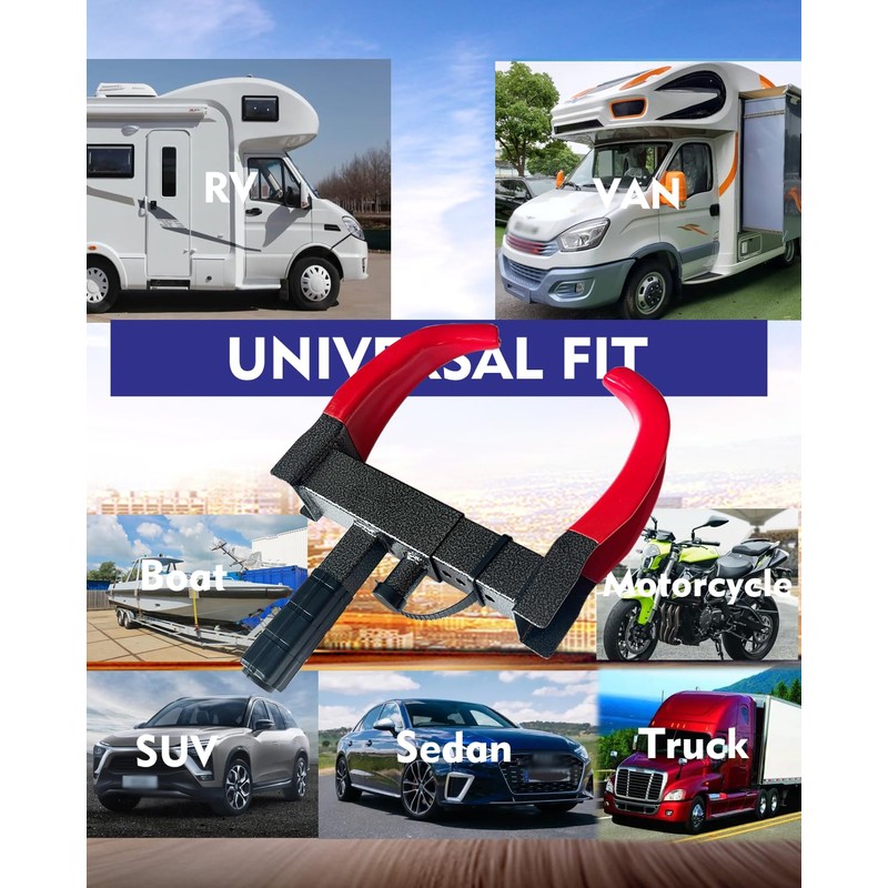 Dodomes Universal Wheel Lock Heavy Duty Security Tires Lock Trailer