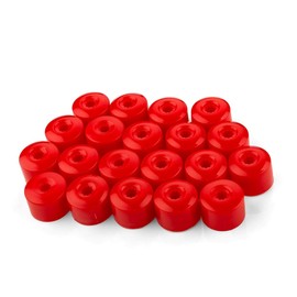 LST 20 x Wheel Bolts Hexagonal Cover Caps Anti-Theft 17 mm Red