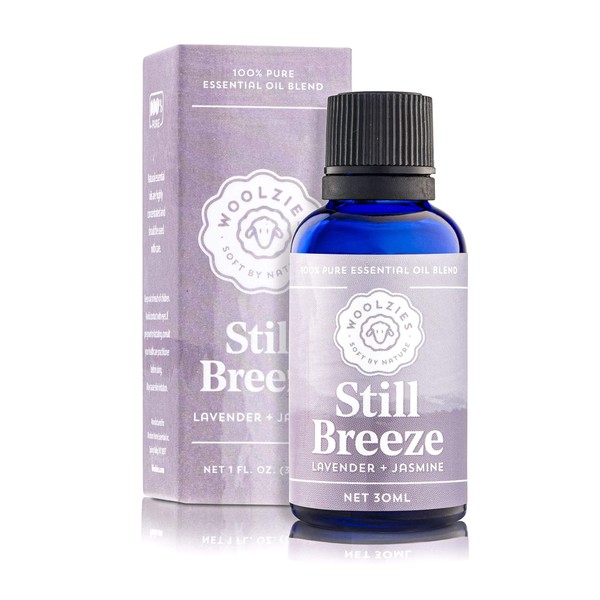 Woolzies 100% Pure & Natural Still Breeze Essential oil Blend 1 Fl Oz | Lavender & Jasmine Therapeutic Grade Oil Blend | Use with Wool Dryer Balls or Oil Diffuser