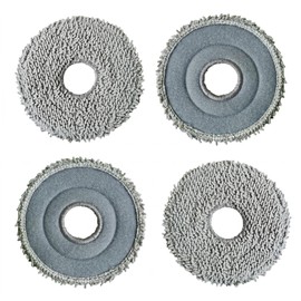4 Pack Mop Pads for Roborock Q Revo, Qrevo S, Pro, Plus, Master, Slim, Curv, Edge, QV 35A & QV 35S, Saros 10R Robot Vacuum Cleaner, Washable Microfiber Cleaning Pad Replacement Accessories (4)