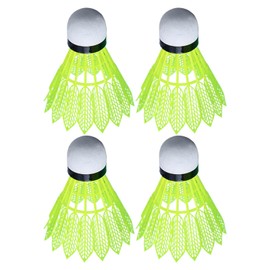 Shuttle Cocks - Light Up Shuttlecock,Wind-Proof Badminton Ball Set of 4 for Patting Practice for Backyard Gym School Park