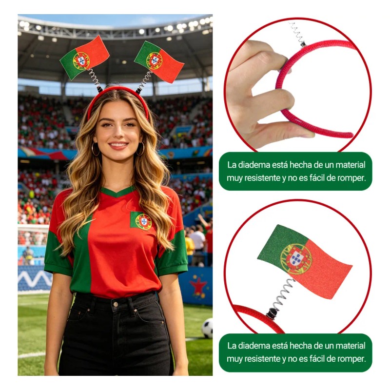 Diadema Decorativa Para Fanáticos De La Copa Del Mundo 3pzs