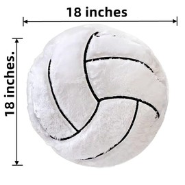 XIGUI Volleyball Plush Pillow,Volleyball Sports Pillow Fluffy Soft Throw Pillow Toy ，Durable Sport Basketball Plush Toys,Plush Pillow Toys Gift for Kids Boy Girls Children Room Decoration (18 inches)