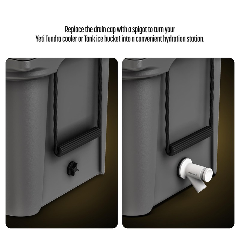 Galvanox Spigot Drain Plug Designed for Yeti Tundra Coolers and