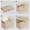 Roobyl 17" Large Collapsible Storage Bins with Lids, Stackable Closet