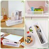 Dyrfolm 24 Pack Slim Plastic Storage Baskets Tray for Organizing,Classroom