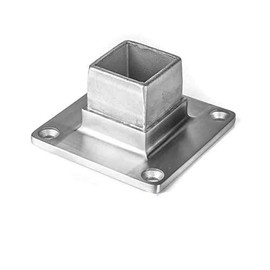 Stainless Steel Floor/Wall Flange V4A Ground Flange Connection 30 x 30 x 2.0 mm