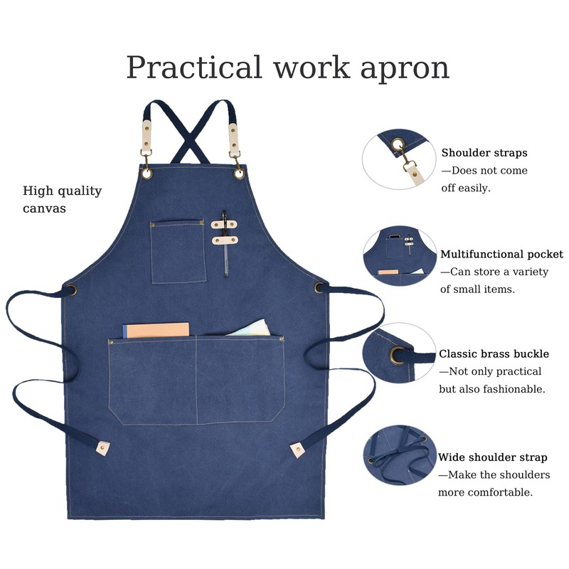 Nanxson Canvas apron Adjustable tool apron Multi Function Work waterproof