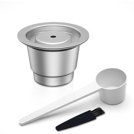LIHONG Stainless Steel Reusable Coffee Pods, Reusable Coffee Capsules, Reusable Espresso Pods Compatible with Nespresso Original Line
