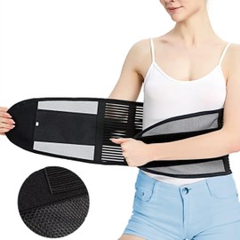 InnoTi Back Support for Men and Women - Back Support Belt for Stabilising the Lumbar Vertebrae during Sports and Work - Lightweight and Breathable - Compression with Double Adjustable Straps XXL