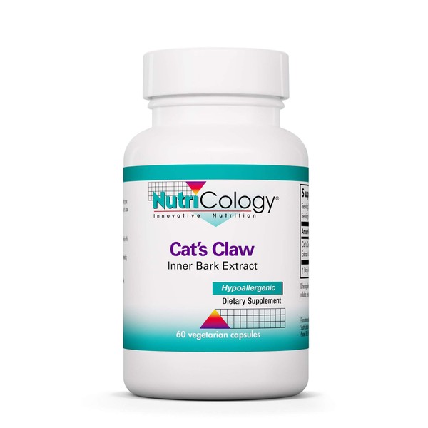 NutriCology Cat's Claw - Inner Bark Extract, Immune Support - 60 Vegetarian Capsules