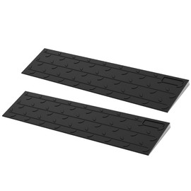 BESEA 1" inch Threshold Ramp Rubber Wheelchair Ramp, No-Slip Surface 2500 Lbs Load Capacity for Home Doorways Driveways Curb(2PACK)