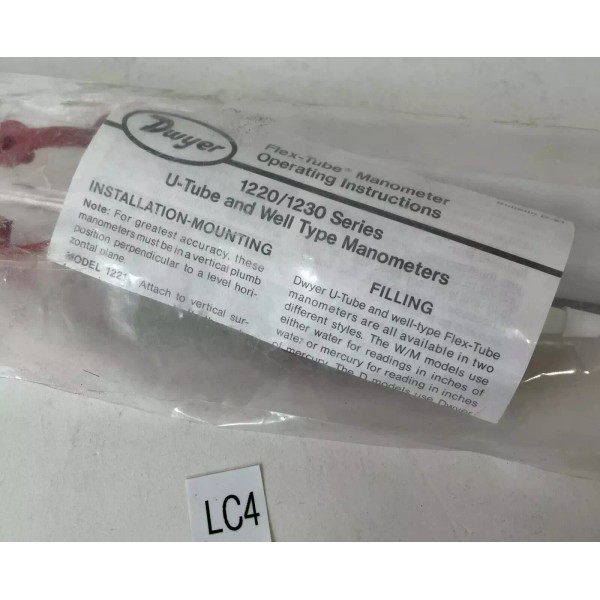 DWYER *NEW* DWYER FLEX TUBE MANOMETER SERIES 1220/1230 1222-8-D +