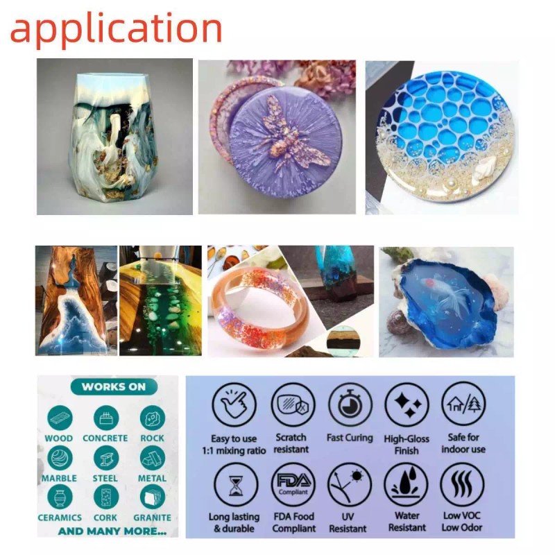 FUNEPOXY Crystal Clear Epoxy Resin 32OZ Kit - Self-Leveling -