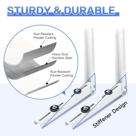 Mini Split Air Conditioner Wall Mounting Bracket, Heavy Duty Foldable Support Bracket for Outside AC Unit / Heat Pump Unit 7000-15000 BTU
