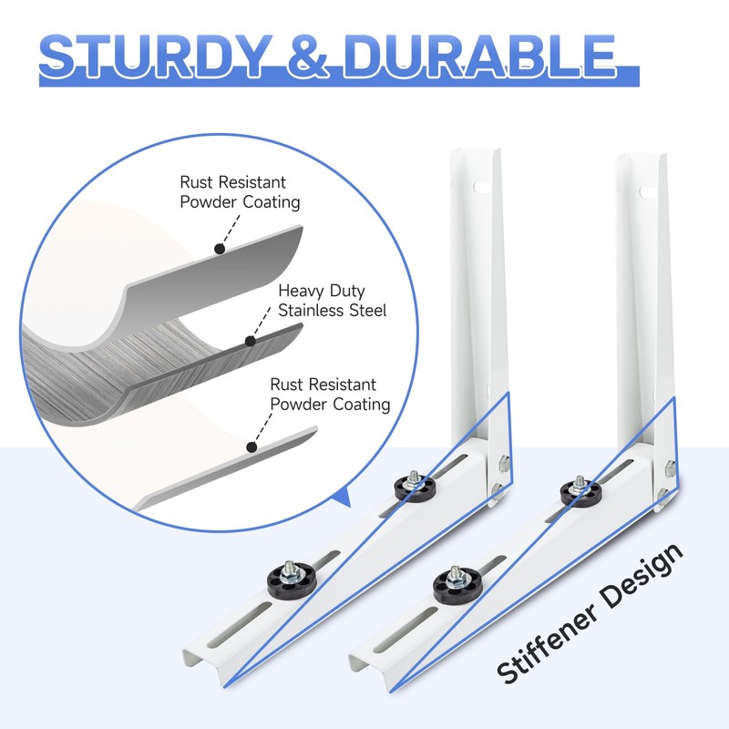 Mini Split Air Conditioner Wall Mounting Bracket, Heavy Duty Foldable