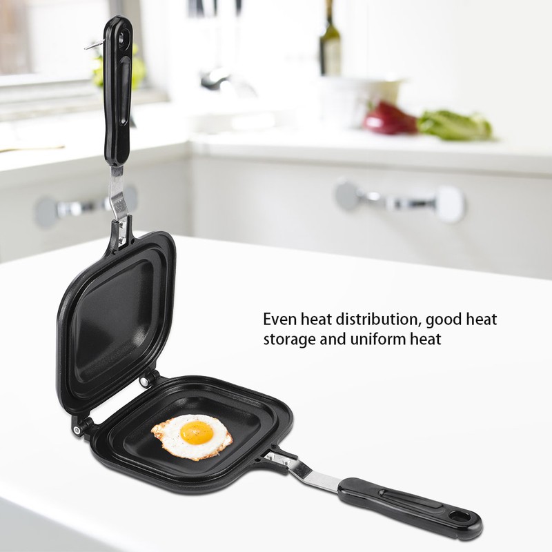 Double-Sided Multifunction Fry Pan Sandwich Toaster Breakfast Maker Nonstick Baking
