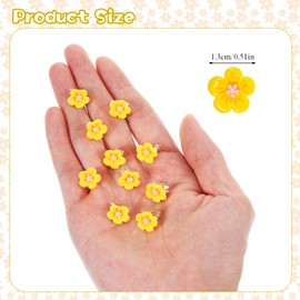 Shimmeroo 20Pcs Small Yellow Flower Hair Clips,Cute Flowers for Hair Accessories Mini Flower Pins Barrettes for Women Decorative Barrettes