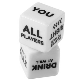 Totority 2Pcs Drinking Game Dice Fun Party Props for Bars and Gatherings Easy to Carry and Use for Home Entertainment and Celebrations