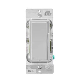 Leviton Decora Slide Dimmer Switch for Dimmable LED, Halogen Bulbs, Gray DSL06-LG