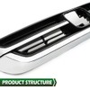 CNNELL Front Upper Honeycomb Grill Grille Chrome and Black Compatible