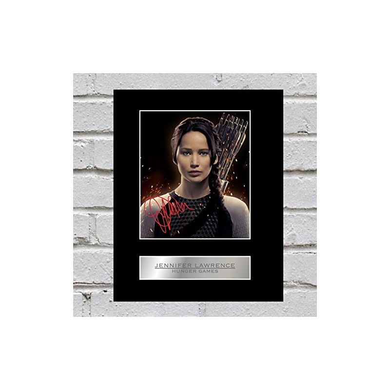 Iconic pics Jennifer Lawrence Hunger Games Signed Mounted Photo Display
