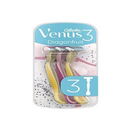 Gillette Venus 3 Dragonfruit Disposable Razors for Women, 3 Women's Razors with Comfort Blades