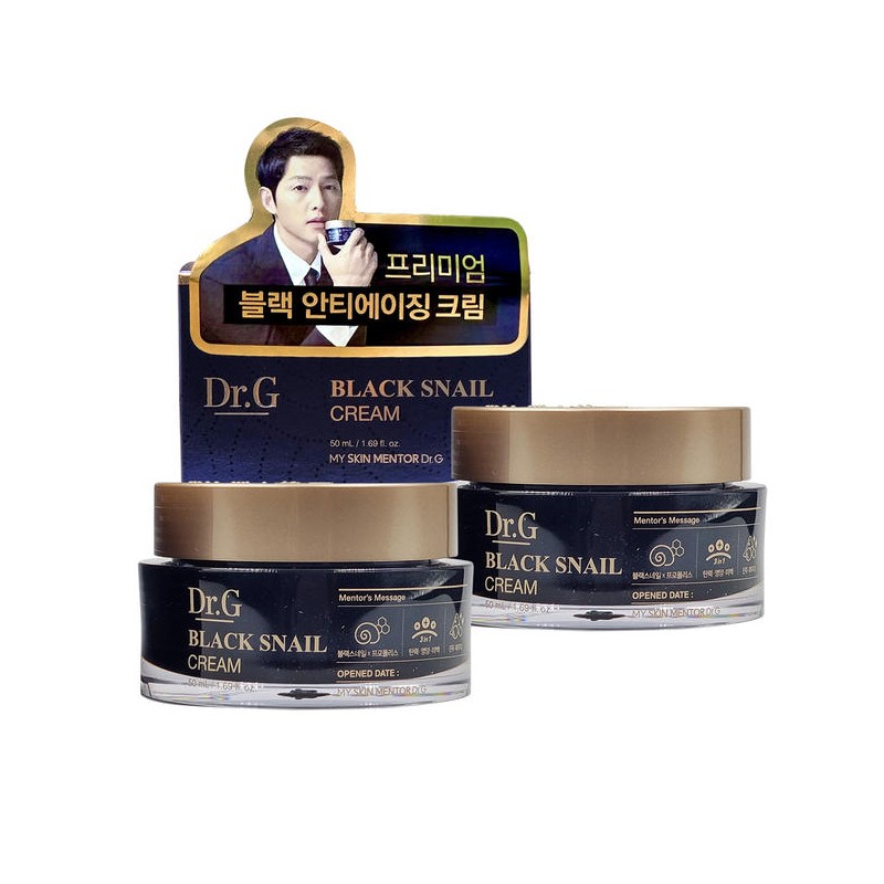 Dr.G 닥터지 블랙 스네일 크림 50mlx2개 달팽이크림 Dr.G Black Snail