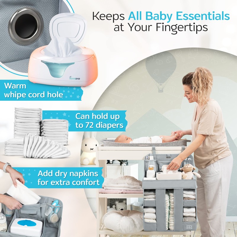 XL Hanging Diaper Caddy Organizer – Reinforced Diaper Stacker for