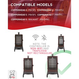 Modified PID Trapezoidal Multifunctional Control Panel Replacement for Pit BOSS Copperhead Series 3/4/5/7 Wood Pellet Vertical Smoker, Come with 1 Igniter,1 RTD Probe