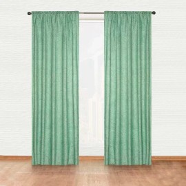 Elefantito Cortinas Ficus 2 Paneles De 1.30 X 2.20 Verde Hojas