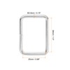 sourcing map 4Pcs Metal Rectangle Ring, 1 1/2 x 1