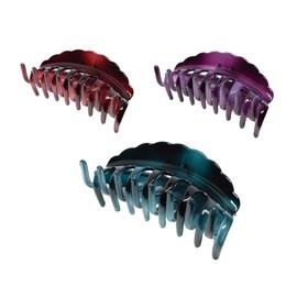 Marrie Hair Claw Clips for Thick Hair Nonslip Strong Large Clamp for Strong Hold Big Jaws Hair Clips for Long Stylish Hair Styling Accessories for Women Girls (Red/Green/Purple)