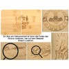 Samunshi® Wooden Board with Engraving World Map Bamboo Board Chopping