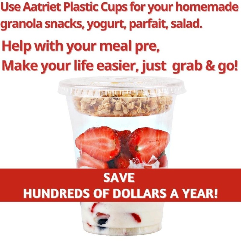 12 oz Clear Plastic Parfait Cups with Insert 3.25oz &