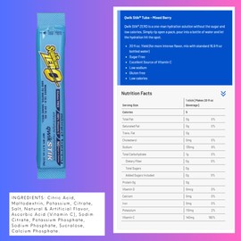 Sqwincher Zero Qwik Stik - Single Serve, Sugar Free, Low Calorie, Low Sodium Electrolyte Replacement Powder Hydration Drink Mix, 0.11 oz Packet | MIXED BERRY - Pack of 30