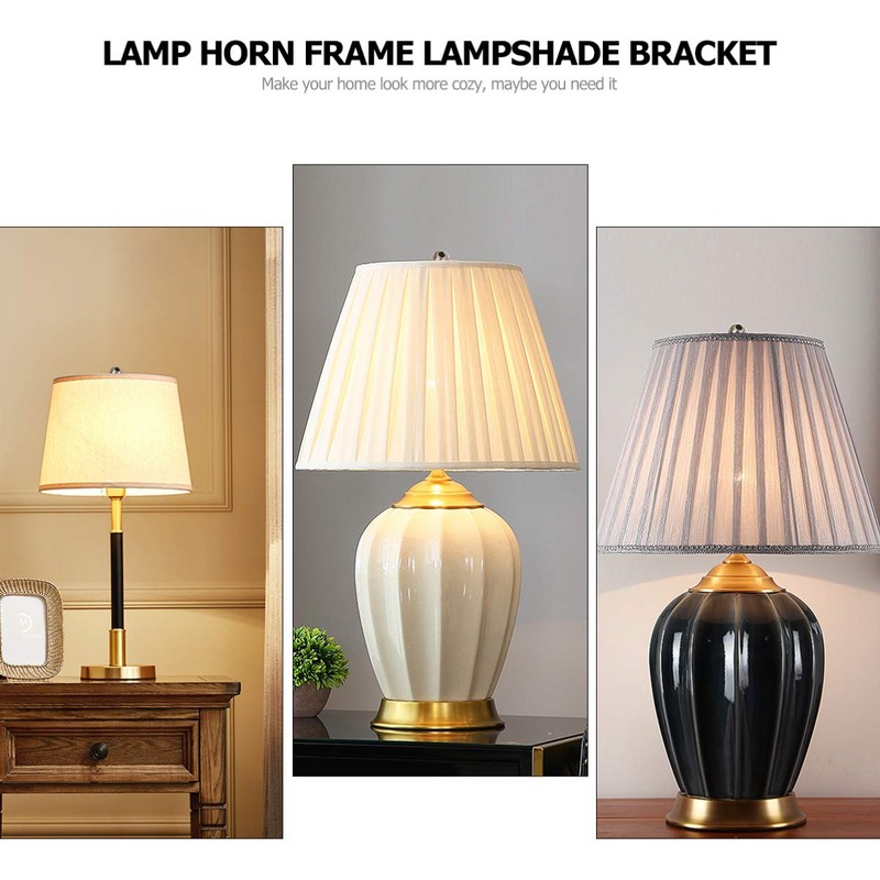OSALADI Lamp Shade Harps Holder, 8 inch Horn Frame Lampshade