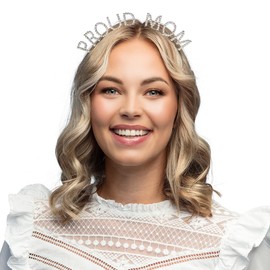 Boland 90633 Tiara Proud Mom, Headband for Baby Shower, Carnival and Theme Party, Gift for Birth