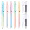 FINEASY 5 PCS Gel Pens,0.5mm Retractable Rollerball Pens Ballpoint Pens