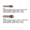 4PCS Titanium Coated Countersink Drill Bits 90 Degree Chamfer Tool