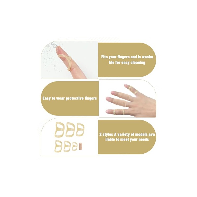 Qianeffort Trigger Finger Splint,12PCS Finger Splints for Arthritis,Oval 8 Finger