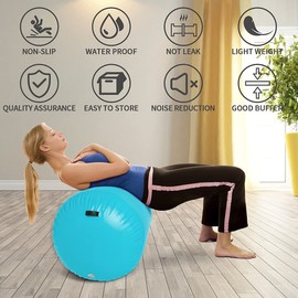 Air Roller Gymnastics Barrel Tumbling Mat Inflatable Air Spot Tumble Track Mat Backbend Trainer with Air Pump for Training/Yoga/Backflip/Home Use